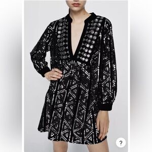 Zara sequined mini dress size Small